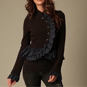 Free People Romantic Ruffled Jacket, Sz 2